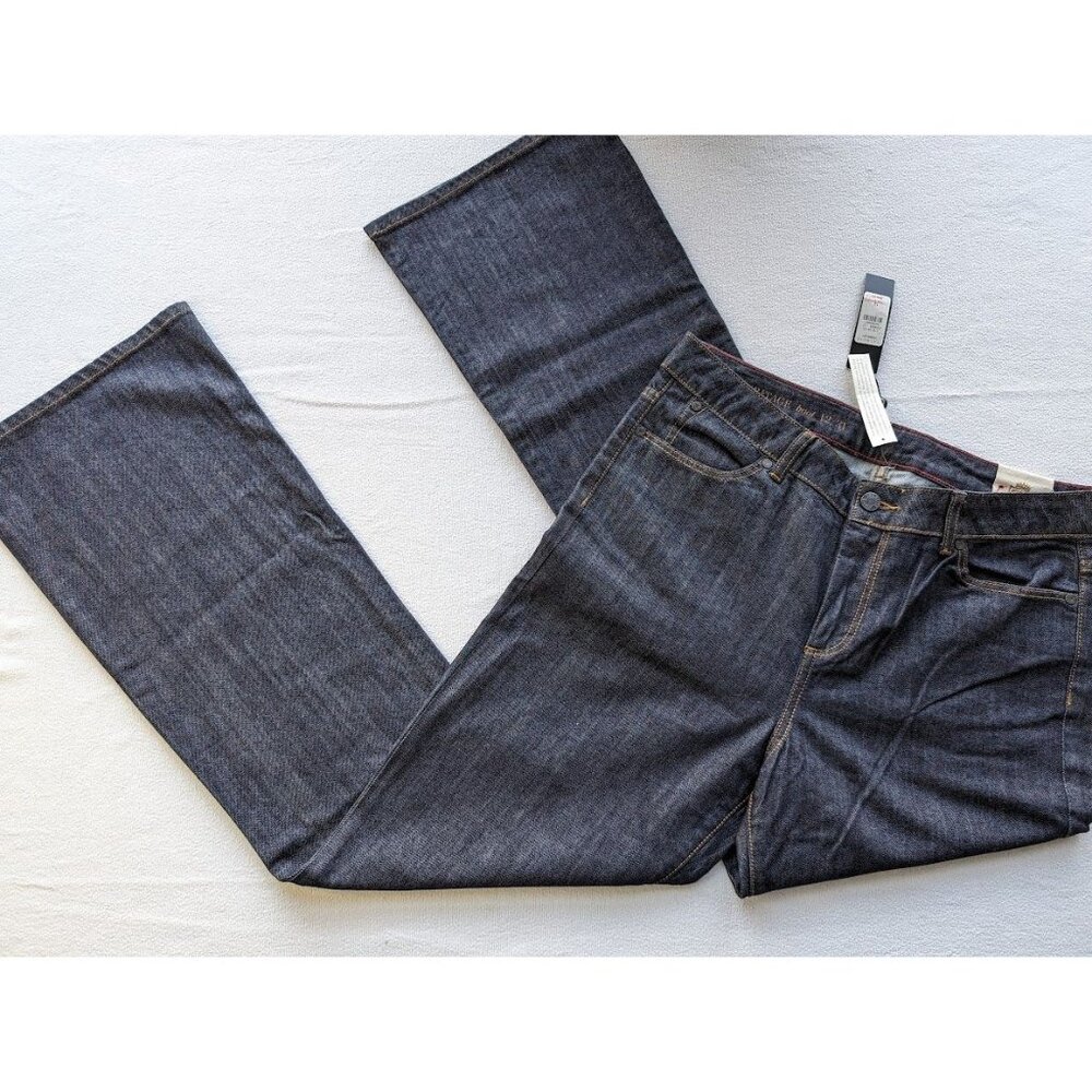 Women's Talbots Heritage Boot Cut Dark Wash Jeans Size 12/31 Denim Flare NEW